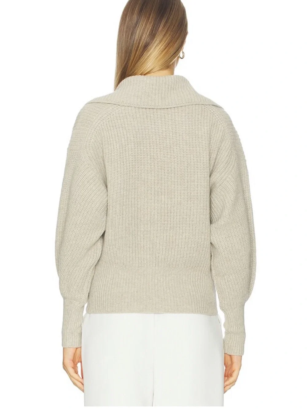 Nation LTD Ashton Pullover Moonbeam Heather Grey Color Merino Wool Size Small - Picture 10 of 10